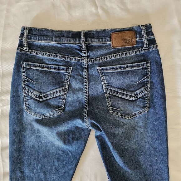 BKE Denim Men's Blue JAKE Straight Leg Denim Jeans Size 34R - Picture 6 of 13